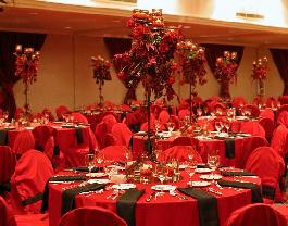 High style rose, lilly, ameranthius centerpieces