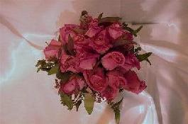 two tone pink rose wedding bouquet that has been FREEZE DRIED