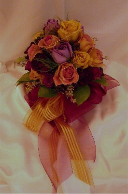 preserved roses ready for it's display container.